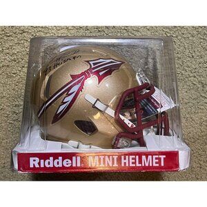 Charlie Ward Signed FSU Flash signed Mini Helmet  93 Heisman Inscription JSA COA